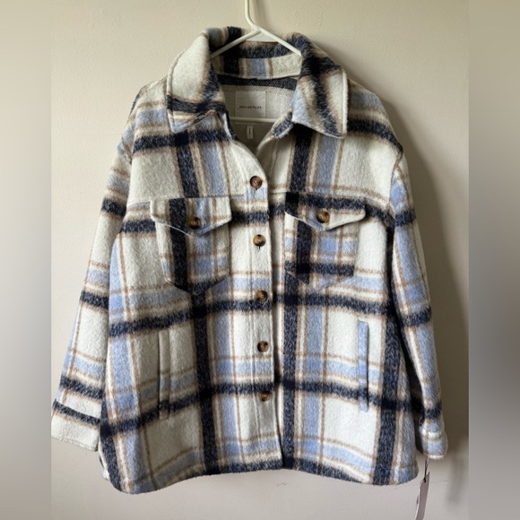 Avec Les Filles Jackets & Blazers - Anthropologie Avec Les Filles Womens Plaid Jacket Size 2XL NWT Shacket Cabincore